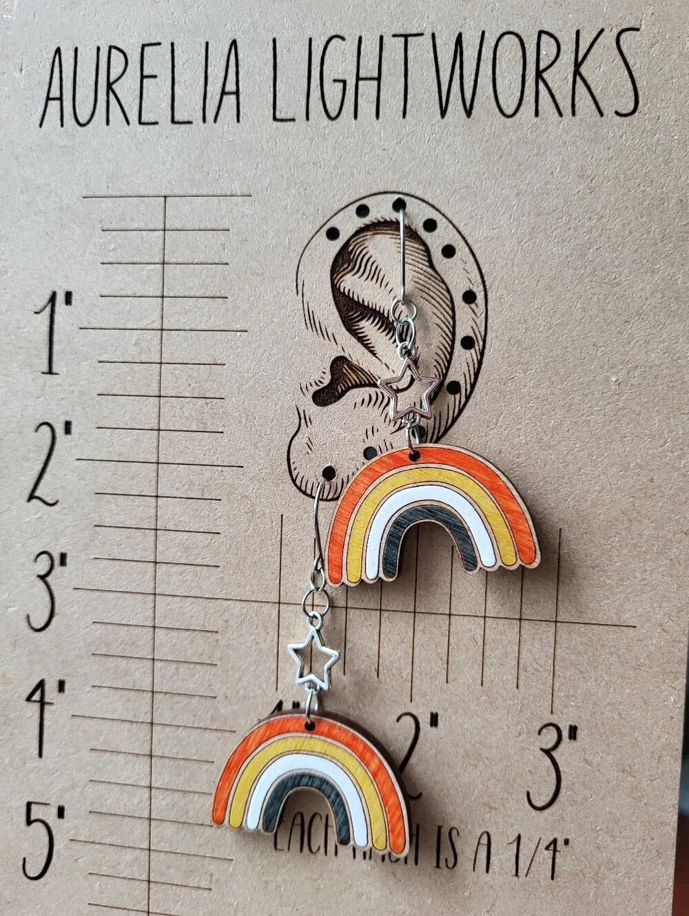 🌈⭐️ Retro Rainbow Star Earrings